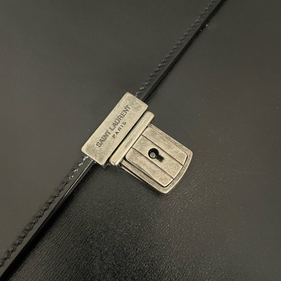 Saint Laurent Men's Leather Document Holder Briefcase - Picture 8 of 10